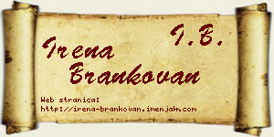 Irena Brankovan vizit kartica